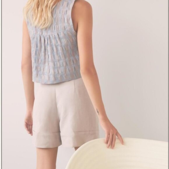 Eve Gravel Aqua/Taupe Myrtille Top - Picture 2 of 3